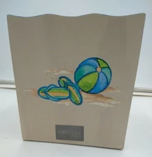 TISSUE BOX Cover Beachy Ocean Vibes Flip Flops Surfboard Cottagecore Seaside Sea