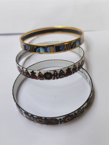 Lot 3 Authentic Michaela Frey Bangle Bracelets Enamel - Picture 4 of 10