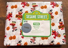 SESAME STREET ELMO HALLOWEEN TWIN SIZE SHEET SET TRICK OR TREAT NEW