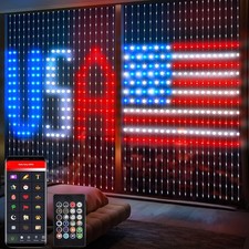 6.6 x 6.6Ft 400 LED Smart Curtain Lights W/ APP Remote Control DIY Pattern Music
