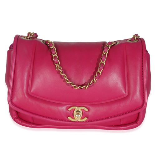 Chanel Dark Pink Lambskin Medium Simply Flap Bag