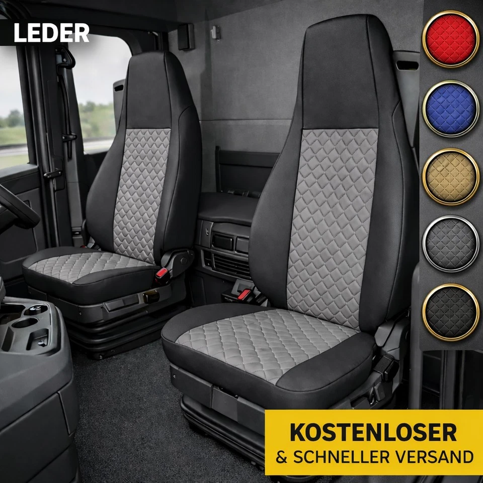 Housses de siège Scania R protections en cuir 1+1 confort et style - Photo 1/1