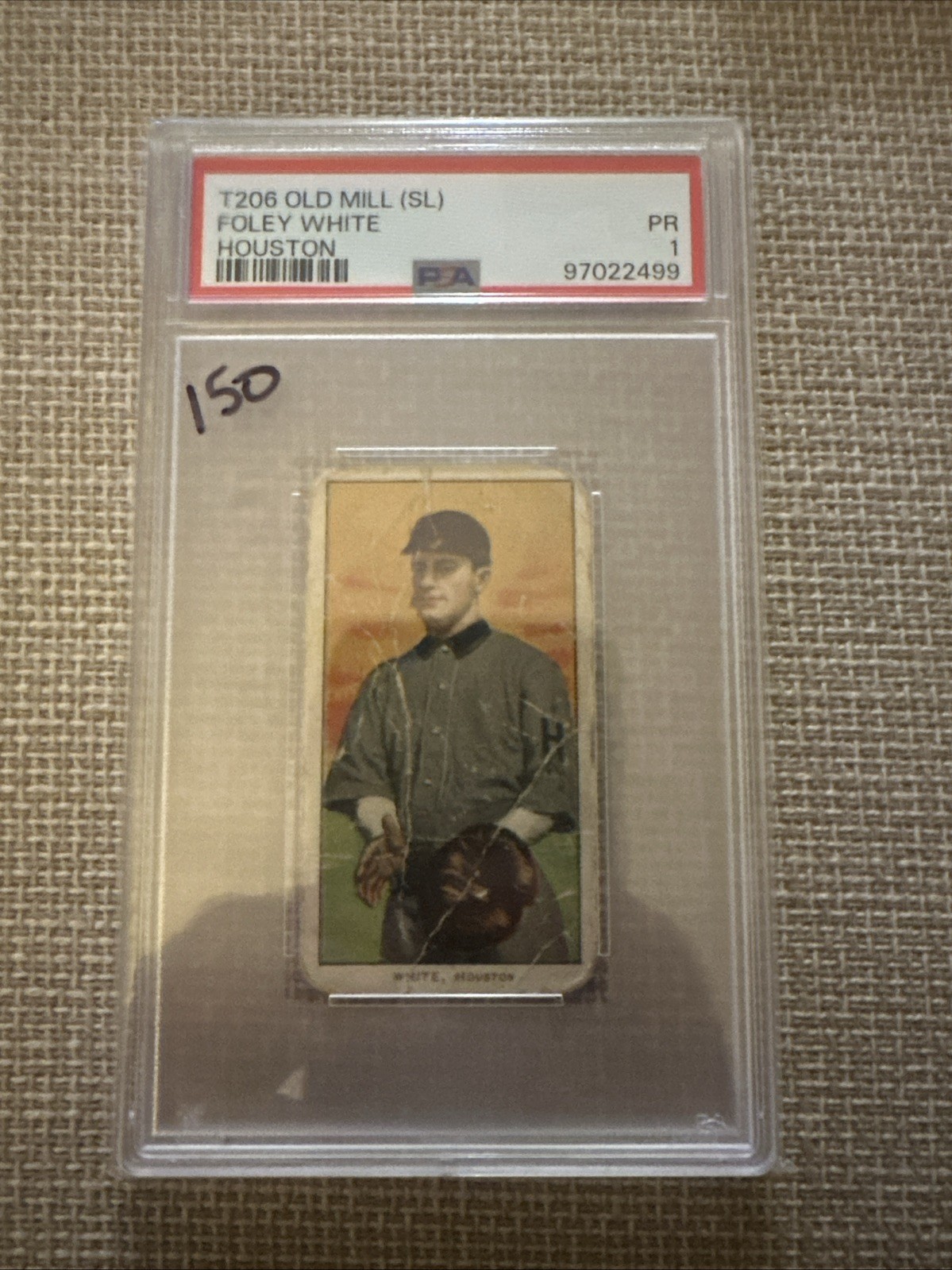 1910 Old Mill Cigarettes (T206) PSA 1 Foley White Houston