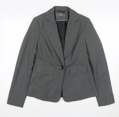BHS graue Damen Anzugjacke Größe 10 klassische Passform