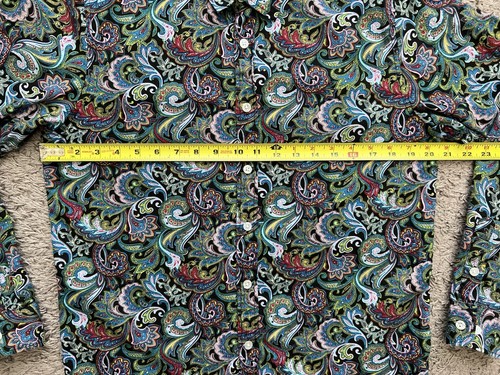 TUNEVUSE BUTTON DOWN SHIRT REGULAR FIT PAISLEY COLORFUL Men's Size Small - Picture 4 of 20