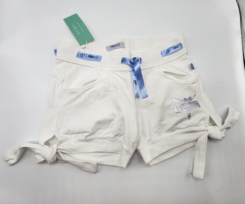 FRUTTA Girl's Cotton Blend White Elastic Waist Shorts Size L - 12 Years NWT - Picture 3 of 8