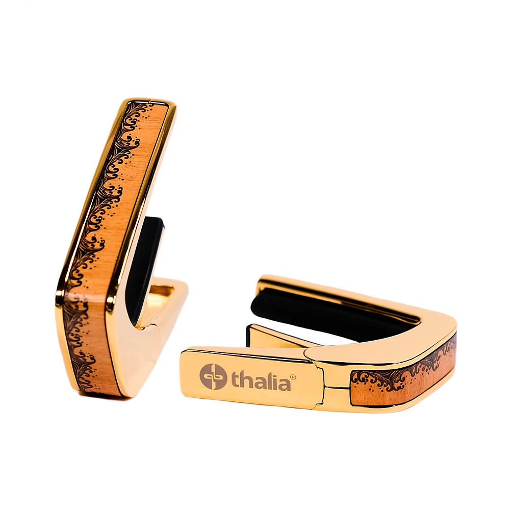 Thalia Deluxe Series Gold Guitar Capo Flamed Maple Waves 17590₽