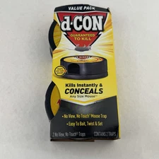 d CON No View No Touch Covered Mouse Trap 2 Pack Easy Disposal New