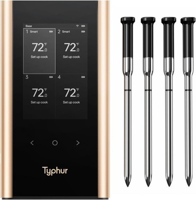 Sync Gold Wireless WiFi Meat Thermometer 4 Probes