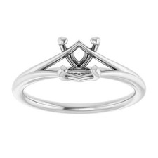 Semi Mount Ring Setting Cushion 11mm 925 Sterling Silver