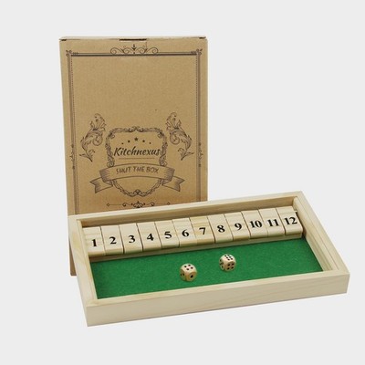 2 Spieler Shut The Box Würfelspiel Holzbrett Klassiker Familie Kneipe Spiel Grün