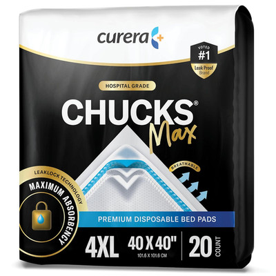 Chucks  MAX Hospital Bed Pads Disposable Adult 40 X 40 Breathable Incontinence P