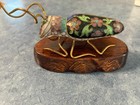 Cloissonne enamel beatle with wooden base — photo 1