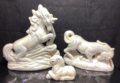 Set Of 3 Vintage Unicorns