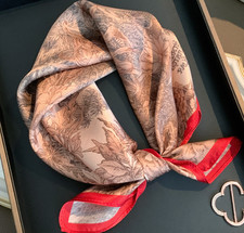 100 Mulberry Silk 53X53cm Scarf forest Print Bandana Shawl Neckerchief Wrap new