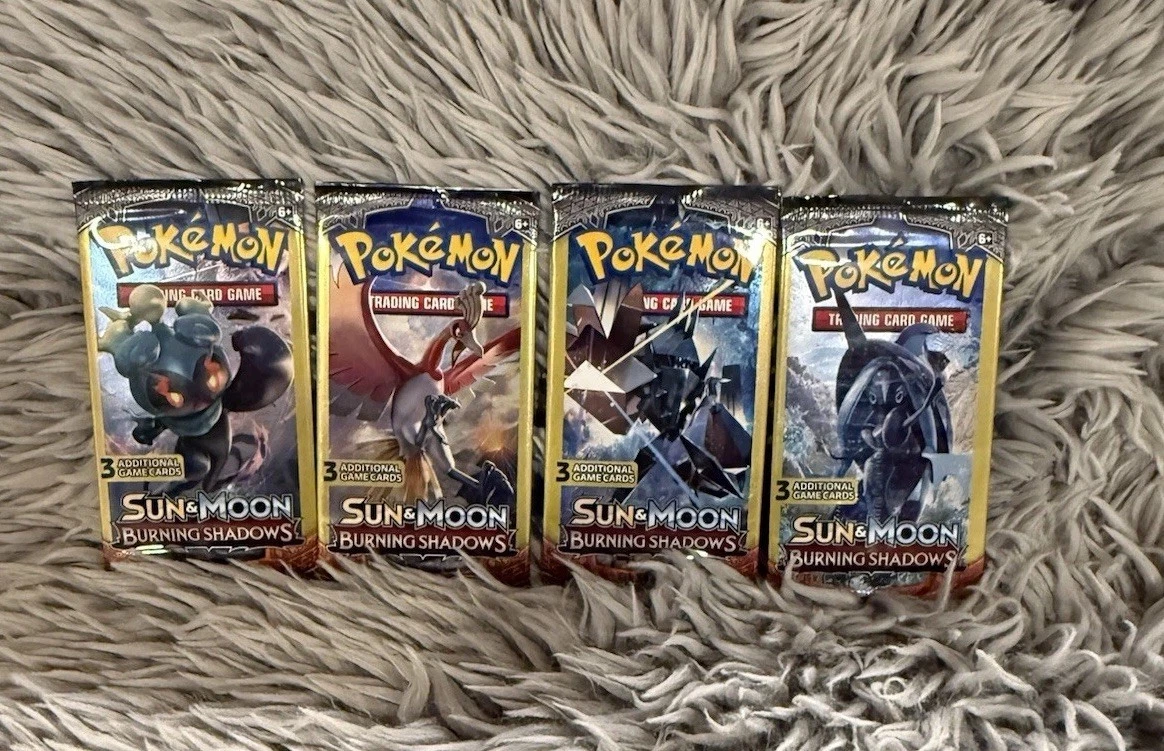 Pokémon TCG Burning Shadows Sealed Collectible Card Game Packs in