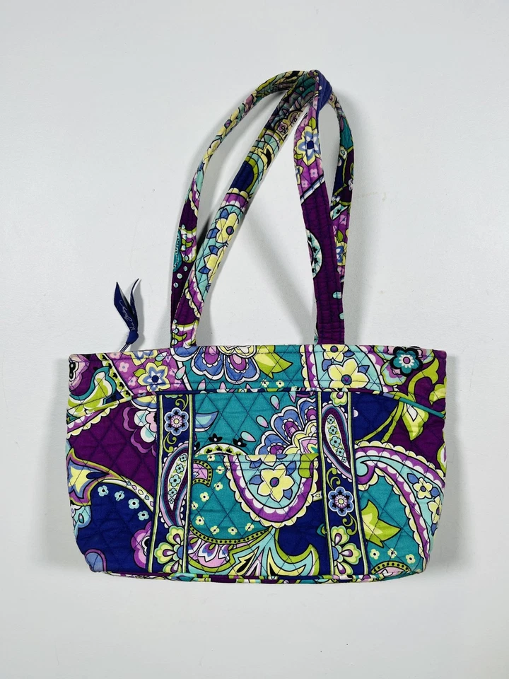 Bolsa Vera Bradley Feminina Média Floral Acolchoada Conjunto Carteira Bolsa Paisley - Imagem 2 de 4