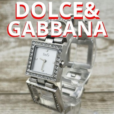 D&G Stone Embellished Silver Watch Dolce & Gabbana Bracelet