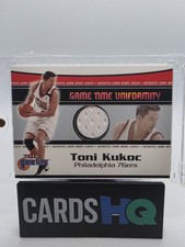 2000-01 Fleer Game Time #NNO Toni Kukoc MEM Uniformity Philadelphia 76ers NM