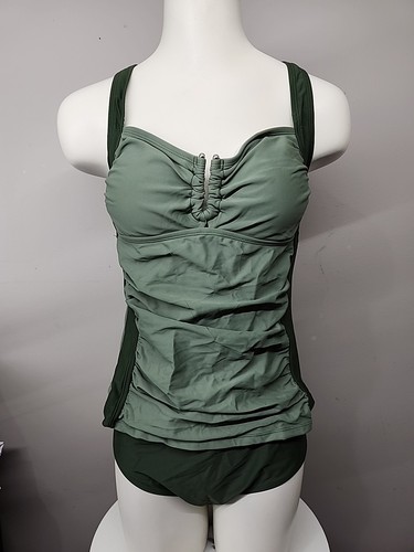 Nwt Cupshe Womens Two Pieces Tankini Size Large Green Colors - Picture 2 of 10