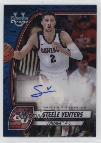 2024 Bowman U Chrome Prospect Blue Reptilian Refractor /150 Steele Venters Auto