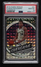 2019-20 Panini Mosaic Overdrive Giannis Antetokounmpo #21 PSA 10 GEM MT 1s6