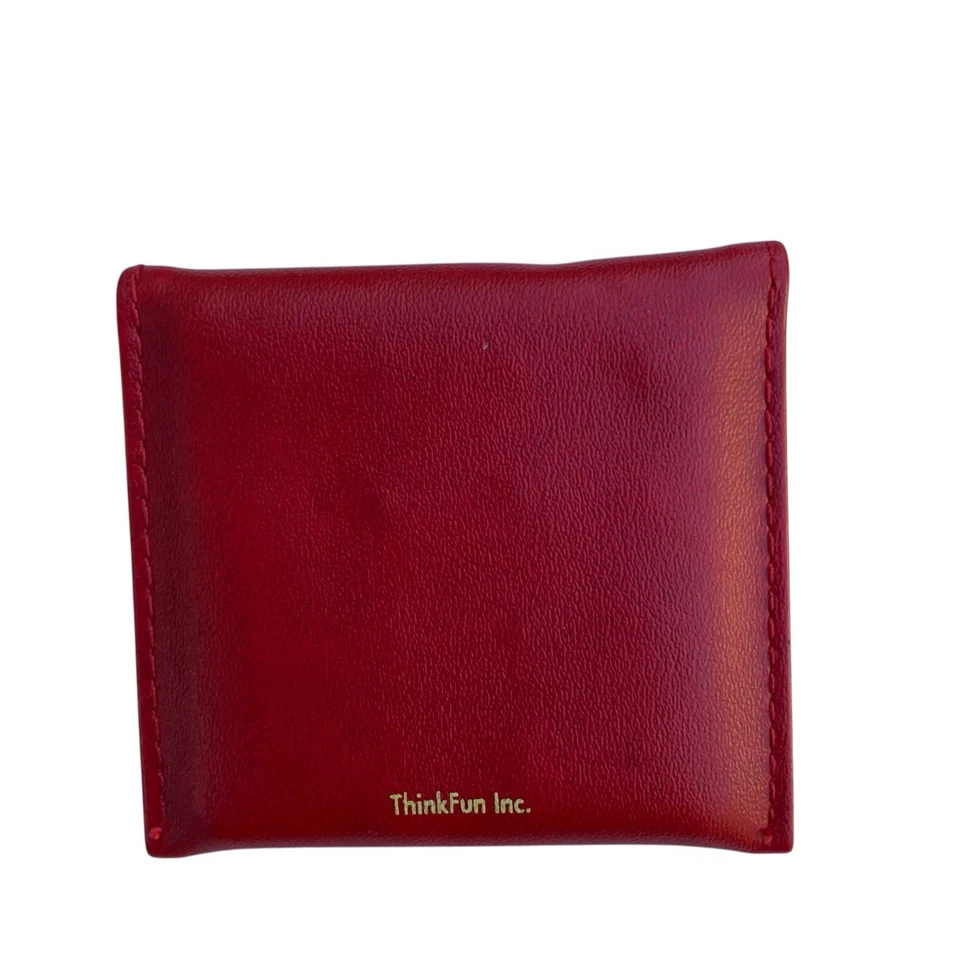 Juego clásico rompecabezas ThinkFun Fifteen con estuche de viaje rojo bolsillo de acero inoxidable Foto 3 de 4