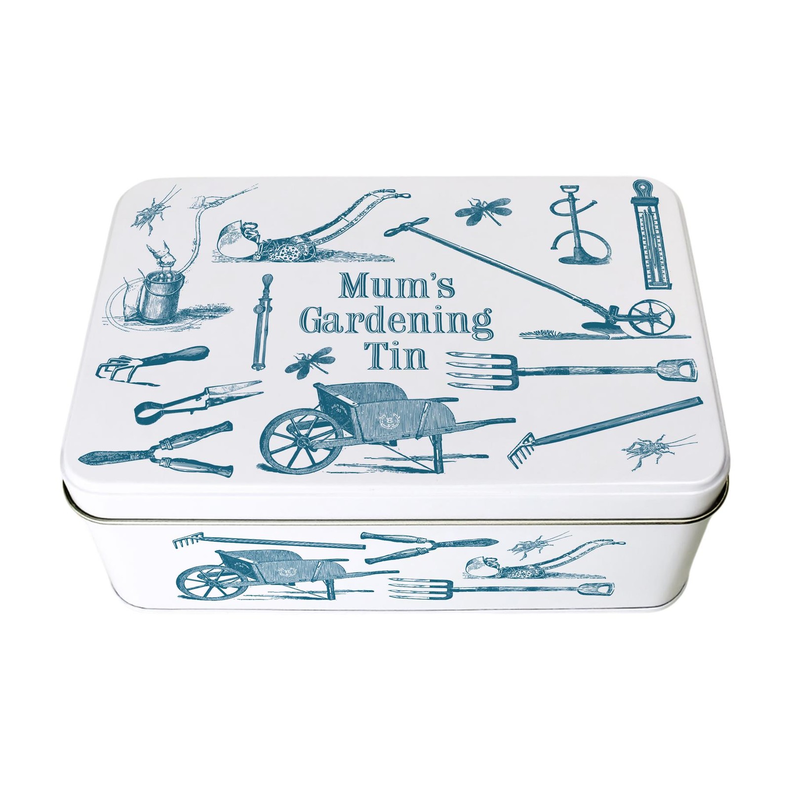 Mums Gardening Tin - Vintage Garden Tool/Seed Storage Box Gifts for Mothers Day
