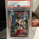 2024 Topps Chrome Jayden Daniels Prism Refractor RC PSA 9 🔥 Commanders QB #201