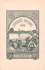 BRAZIL - POSTCARD 1908 EXPOSICAO NACIONAL MNH