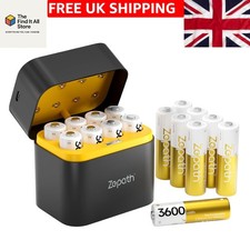 Rechargeable AA Lithium Batteries 16-Pack with Charging Station & LED Display 85.99 per battery