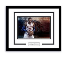 Carmelo Anthony Autographed 11x14 Framed Photo New York Knicks Basketball ACOA