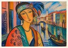 Tableau création originale style Fauviste - Art Déco - Venise des années 20