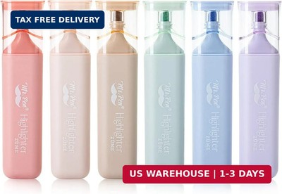 Aesthetic Highlighters, 6 Pack, Morandi Colors | Cute Highlighters Assorted Colo