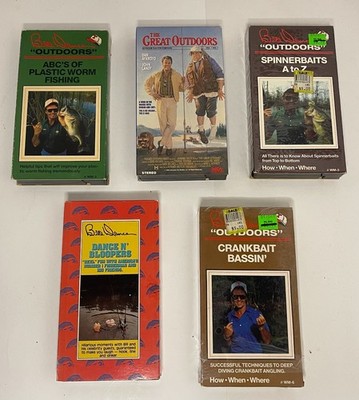 Lot of 5 VHS tapes including 4 Bill Dance Outdoor videos & 1 The Great Outdoors