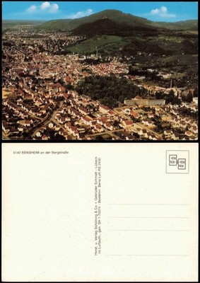 Bensheim Luftbild Gesamtansicht vom Flugzeug aus, Luftaufnahme 1975
