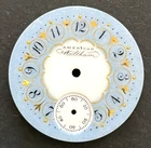 Antique American Waltham 0s Pocket Watch Fancy Dial Parts 28.9mm Blue USA