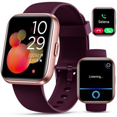 Smartwatch for Women, Compatible with Android  iPhone, 1.8 Fitness Tracker Wa...