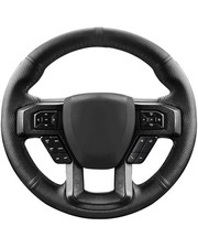 Leather Steering Wheel Cover Lace Up, Hand-Stitch on Wrap, Steering Wrap Comp...