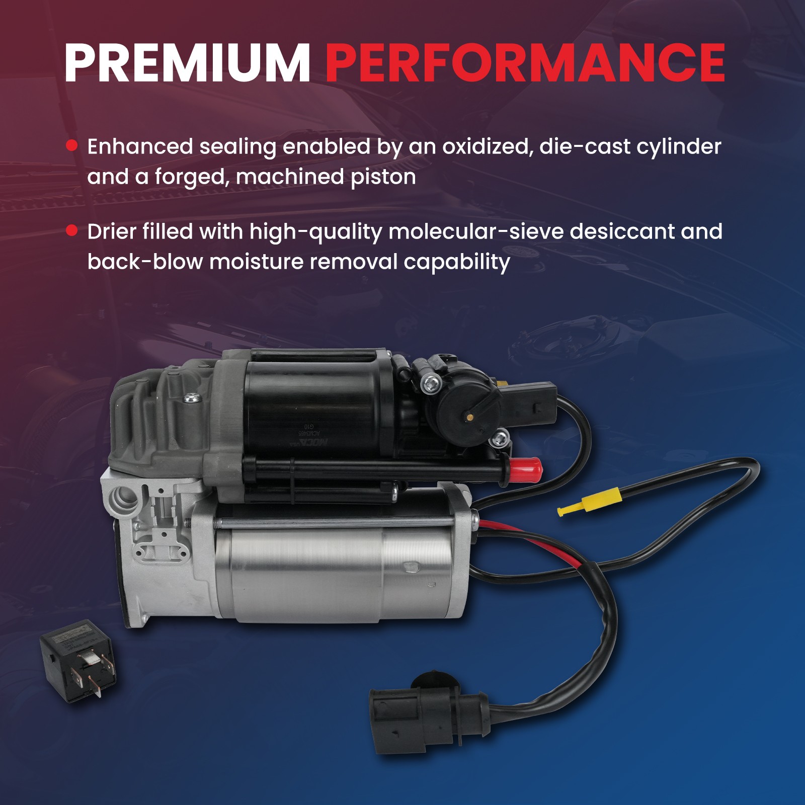 Air Suspension Compressor for 11-20 Audi A8 Quattro S8 Bentley Mulsanne