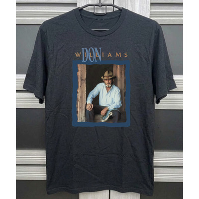 Vintage 1980s Don Williams Black Short Sleeve Shirt, Unisex Sizes S-2XL