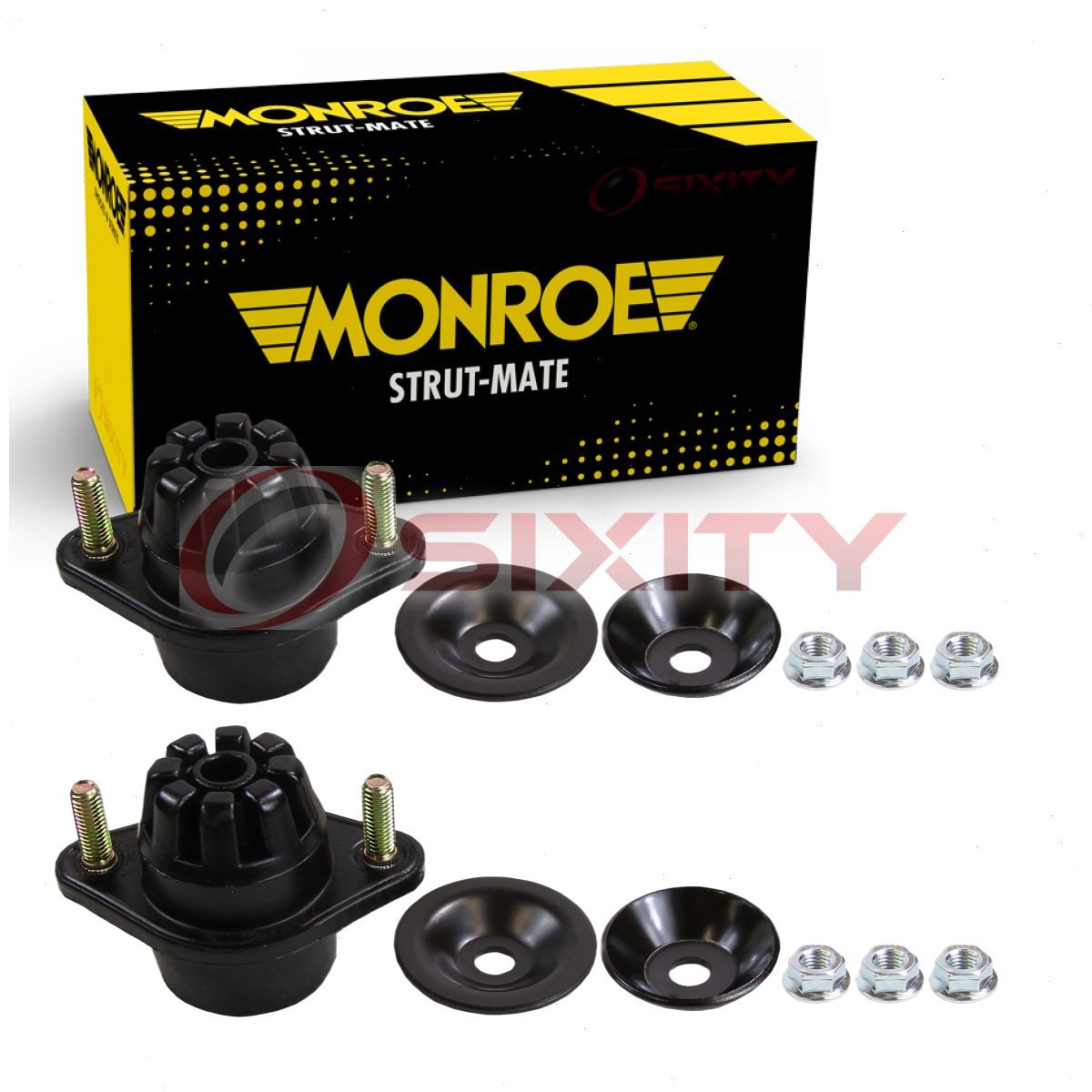 2 pc Monroe Strut-Mate Rear Suspension Strut Mounts for 1995-2003 Oldsmobile bg