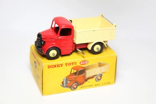 Dinky 410 Bedford End Tipper In Original Box - Near Mint Original RARE Hubs
