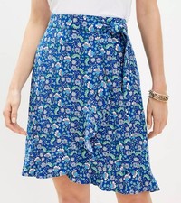 Loft Floral Ruffle Wrap Skirt 4p