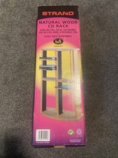 Vintage Late 1990s Natural Wood CD Rack 68 CD Capacity Sealed In Box 