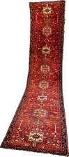Hand Knotted Runner Red Tribal Wool Karajeh Oriental Area Rug 3' x 16'1"