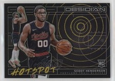 2023-24 Panini Obsidian Hotspot Electric Etch Green /25 Scoot Henderson #6 12zr