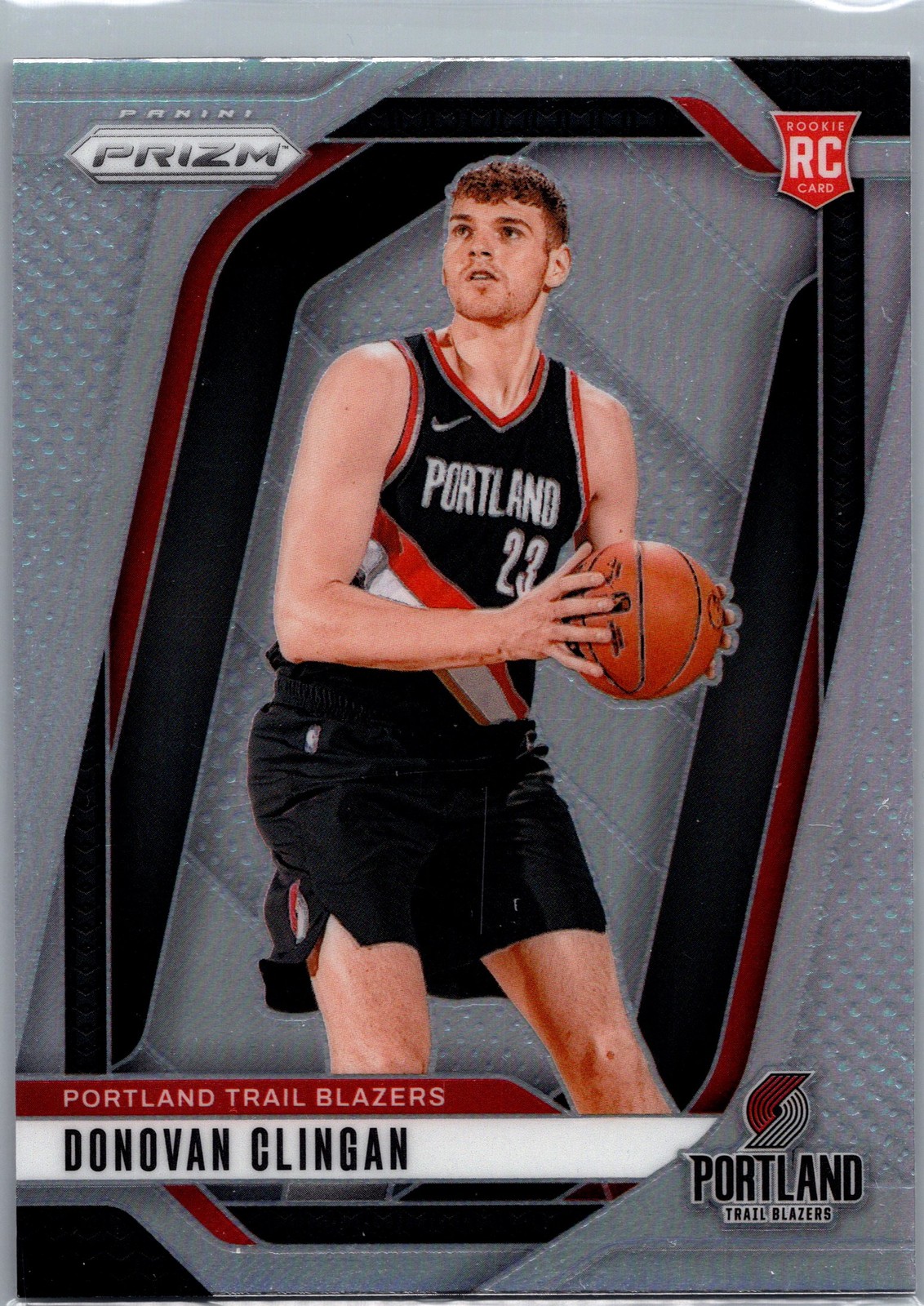 2024-25 Panini Prizm #221 Donovan Clingan Prizms Silver