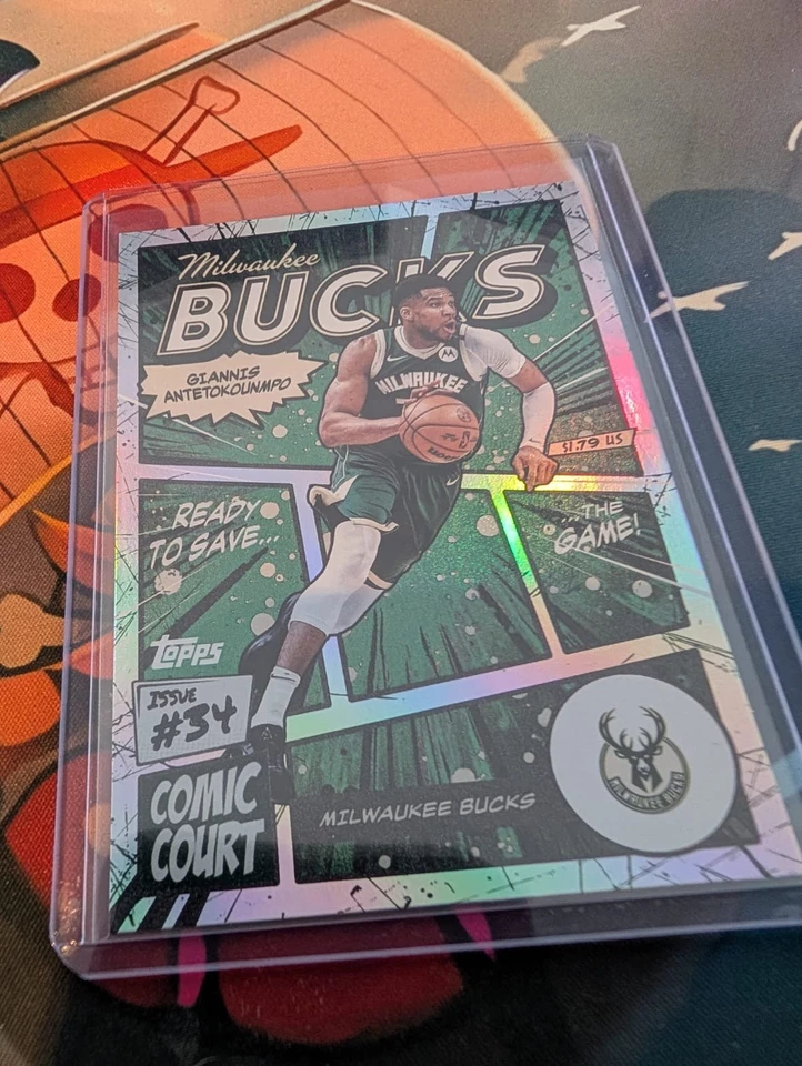 2025-2026 Topps Giannis Antetokounmpo Comic Court #CC-3 SSP CASE HIT - Bild 3 von 3