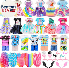 25 PCS 5.3 Inch Girl Doll Clothes Dress Outfits and Shoes with 4 Pairs of Shoes